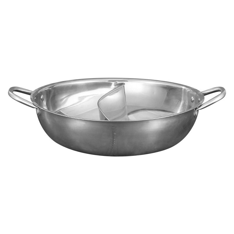 DF99389 Mandarin Duck Hot Pot, 304 stainless steel hot pot, one-piece formed Mandarin duck hot pot, thickened small hot pot basin for household and commercial use, clear soup hot pot, DF TRADING HOUSE Specification image