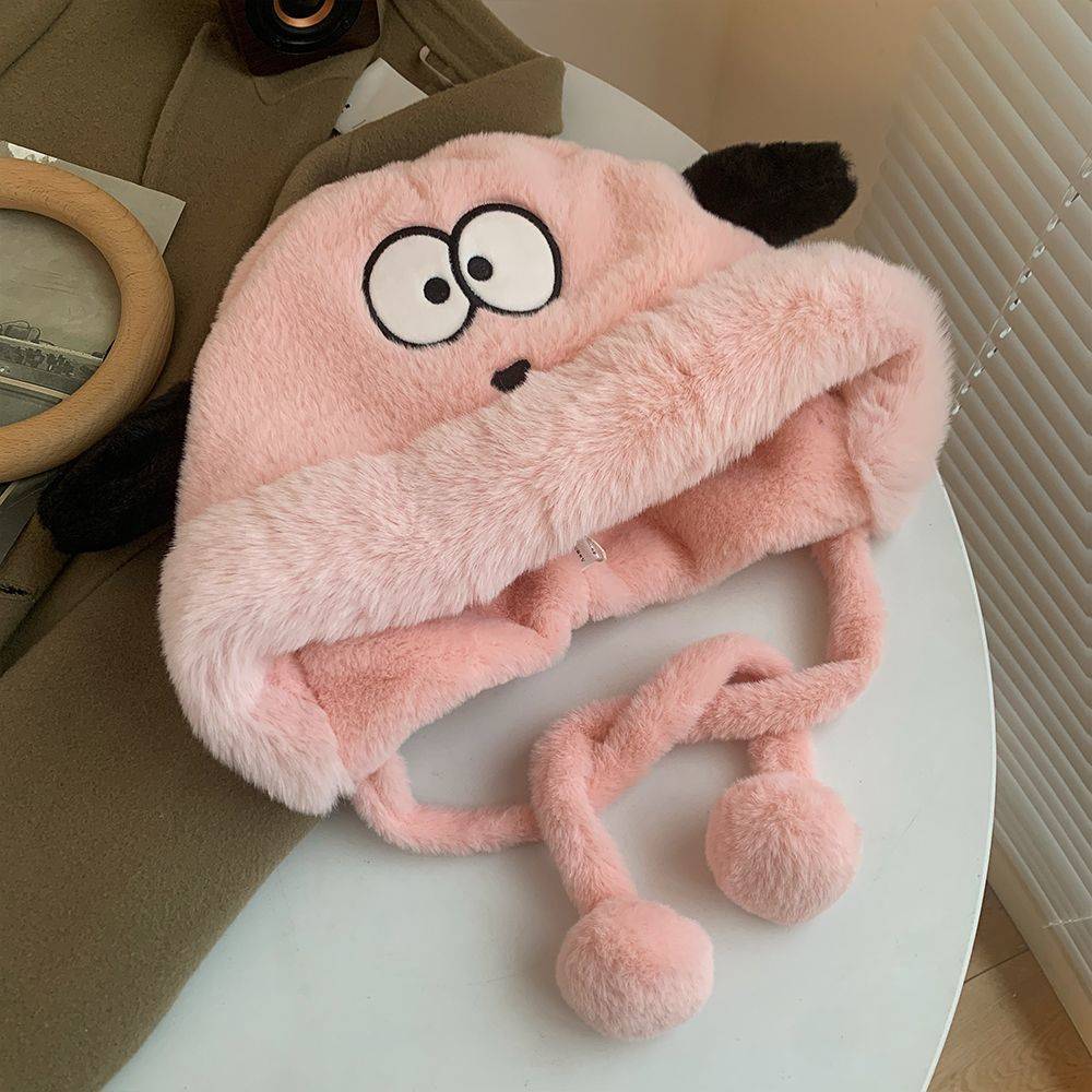 小狗帽子/大眼帽子/毛绒帽子产品图