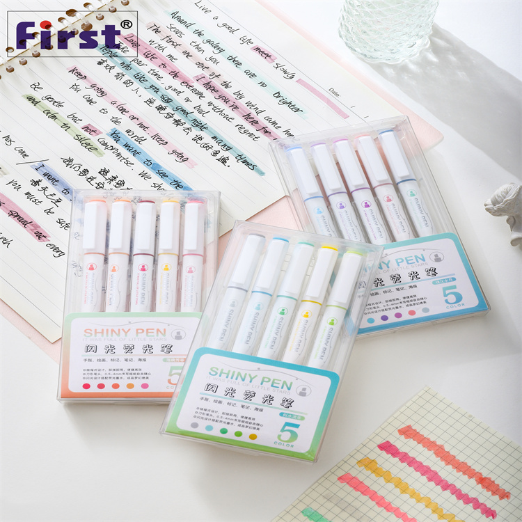 FIRST学生专享记号笔记号手账DIY荧光闪光笔详情2