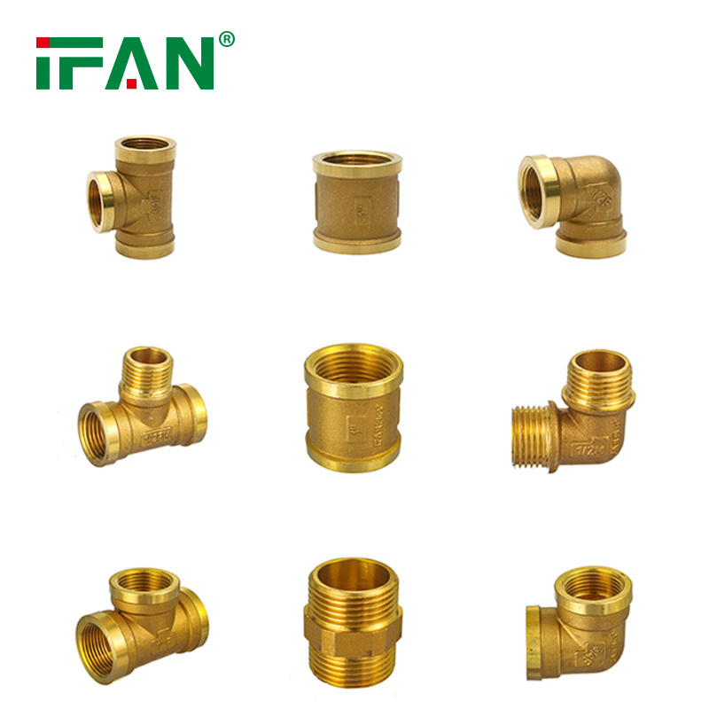 IFAN 4分铜三通管件加厚 活接 变径接头 弯头 对丝 水管配件 快装 三通