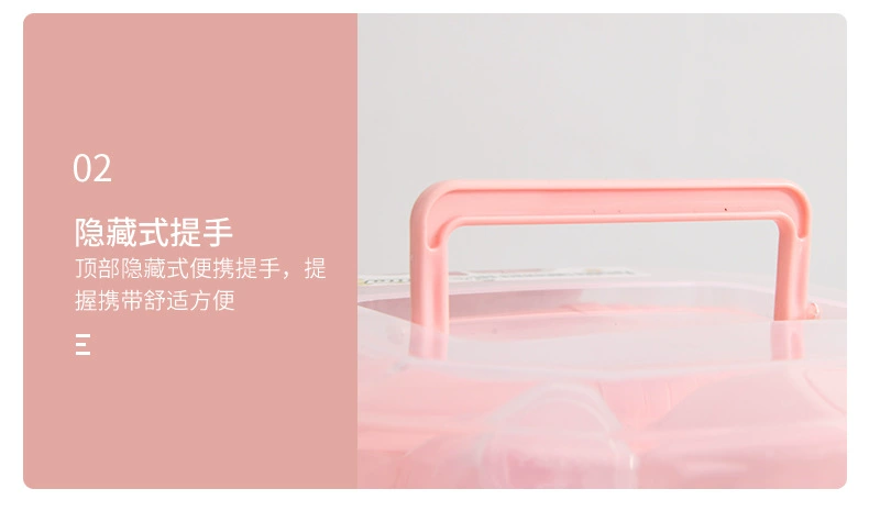 O10-109-47便携餐具粉色47件套野营野炊塑料餐具套装刀叉勺详情图5