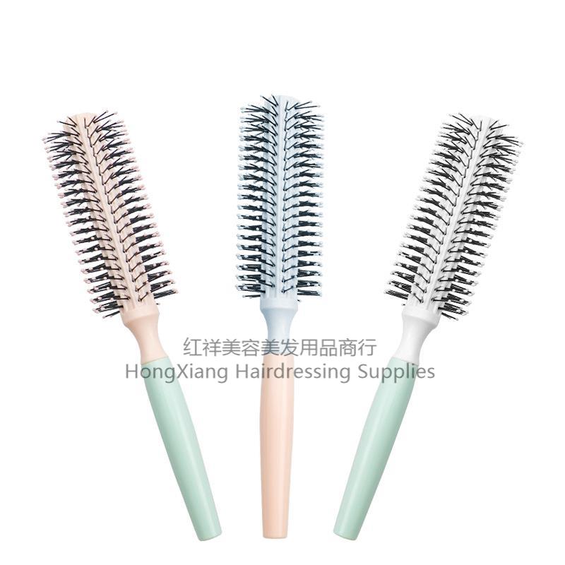 Plastic curling comb cylinder styling comb Air bangs hair roots inside buckle blow molding roller comb ladies