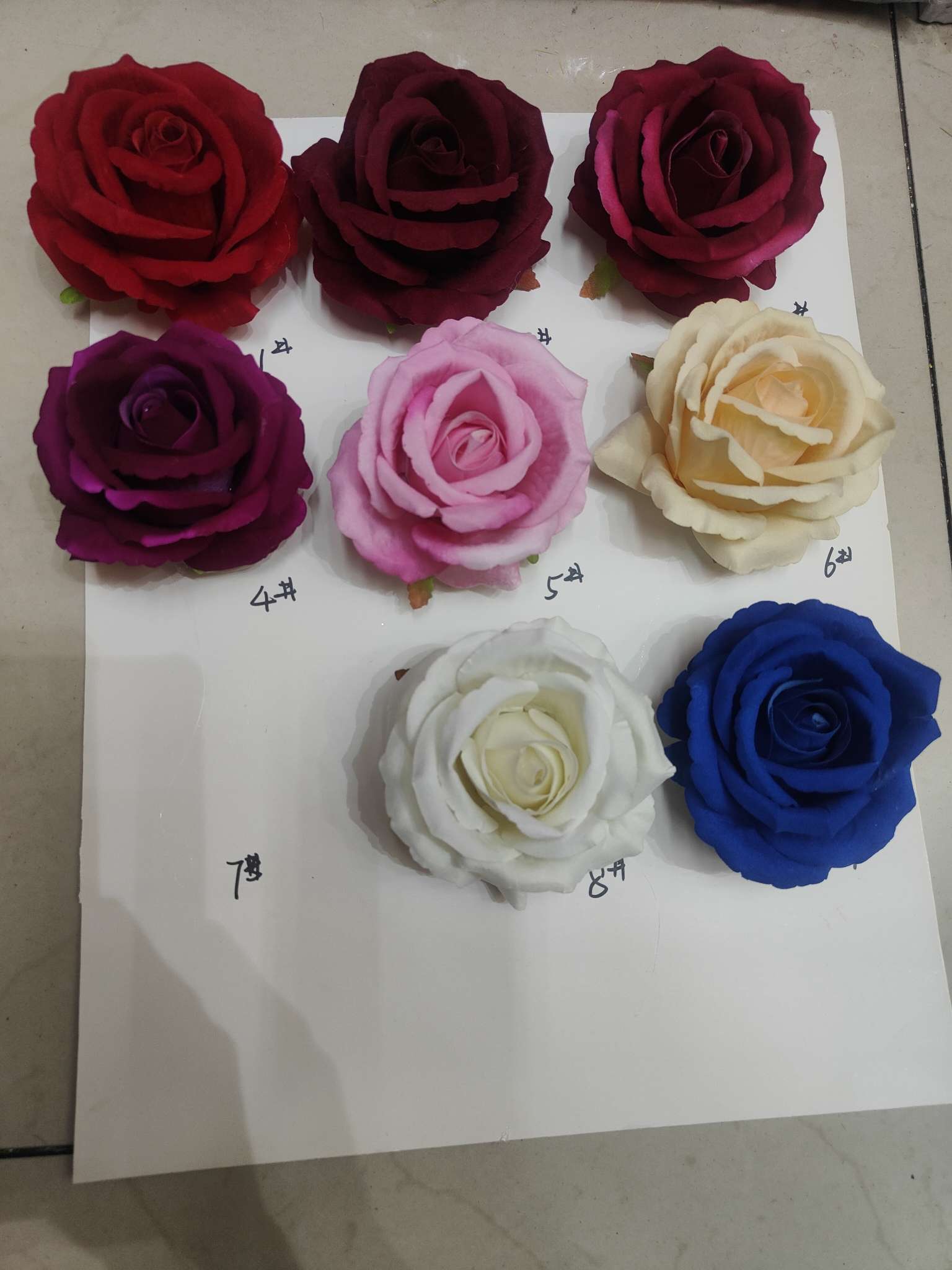 Artificial flannelette rose thumbnail