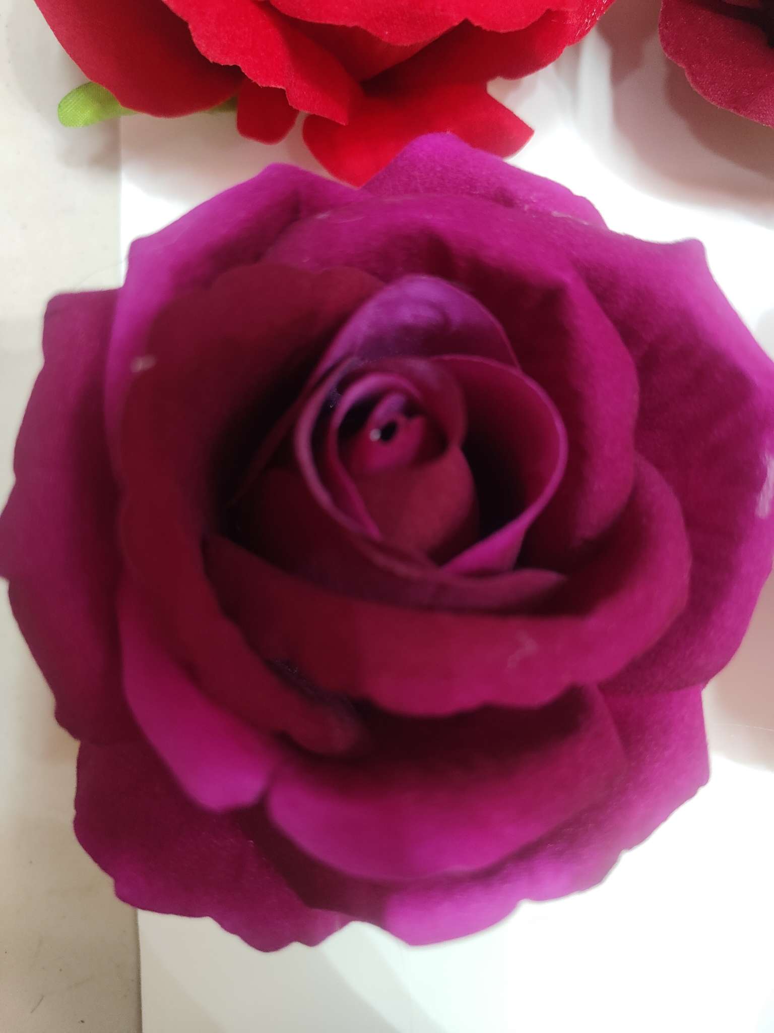 Artificial flannelette rose undefined