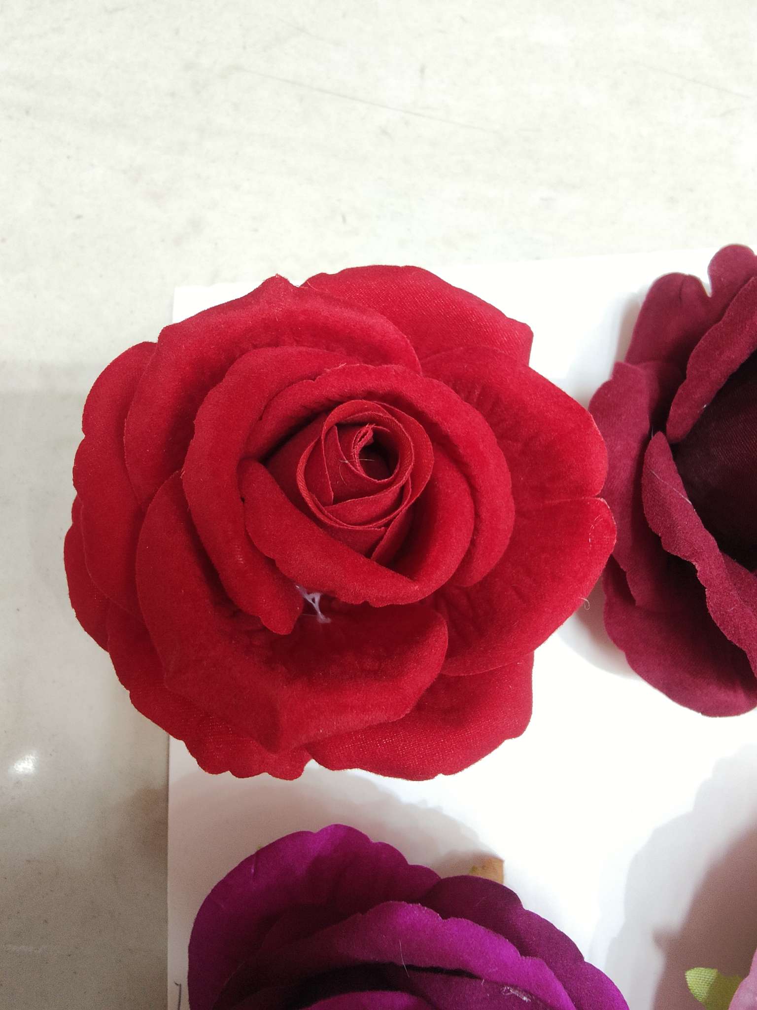 Artificial flannelette rose undefined
