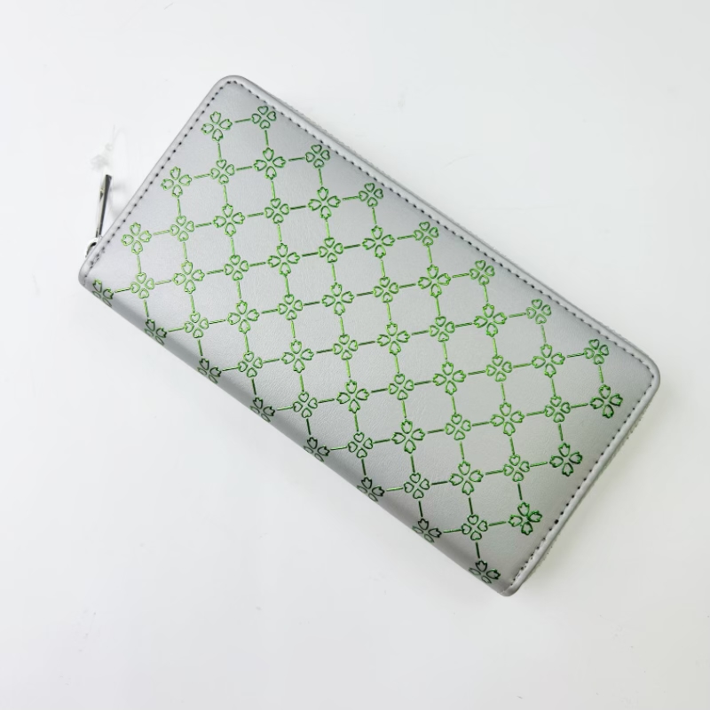 Yiwu factory offers a variety of single-color selectable single-bag quilted wallets, high-quality European and American popular mobile phone cases, large-capacity card cases, color-blocking mobile phone cases, Halloween gift printed wallets Specification image