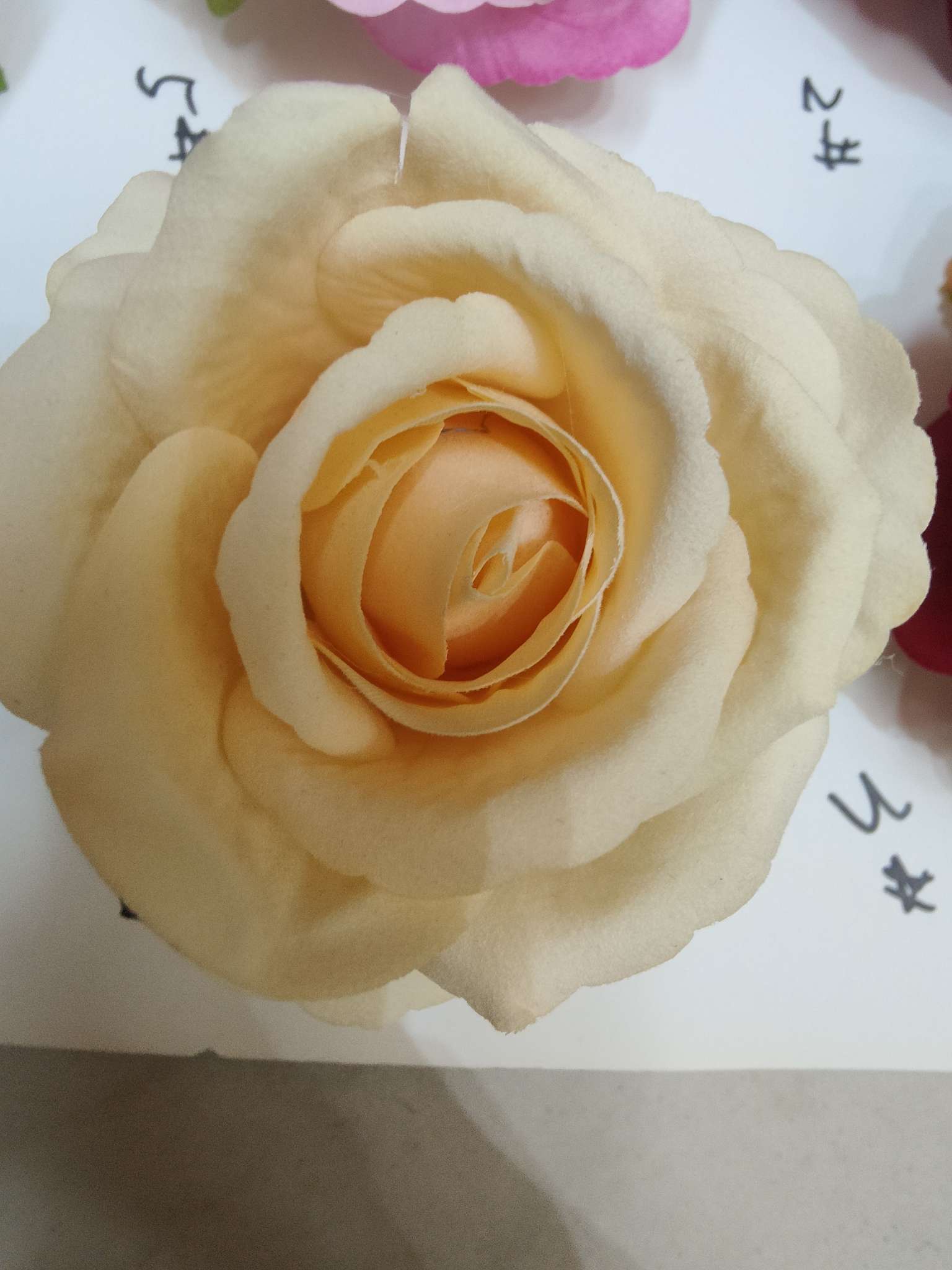 Artificial flannelette rose Specification drawing