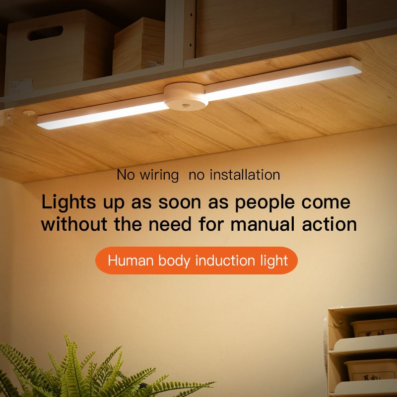 跨境新款橱柜灯带折叠自动人体感应灯衣柜子酒柜长条灯条磁吸壁灯