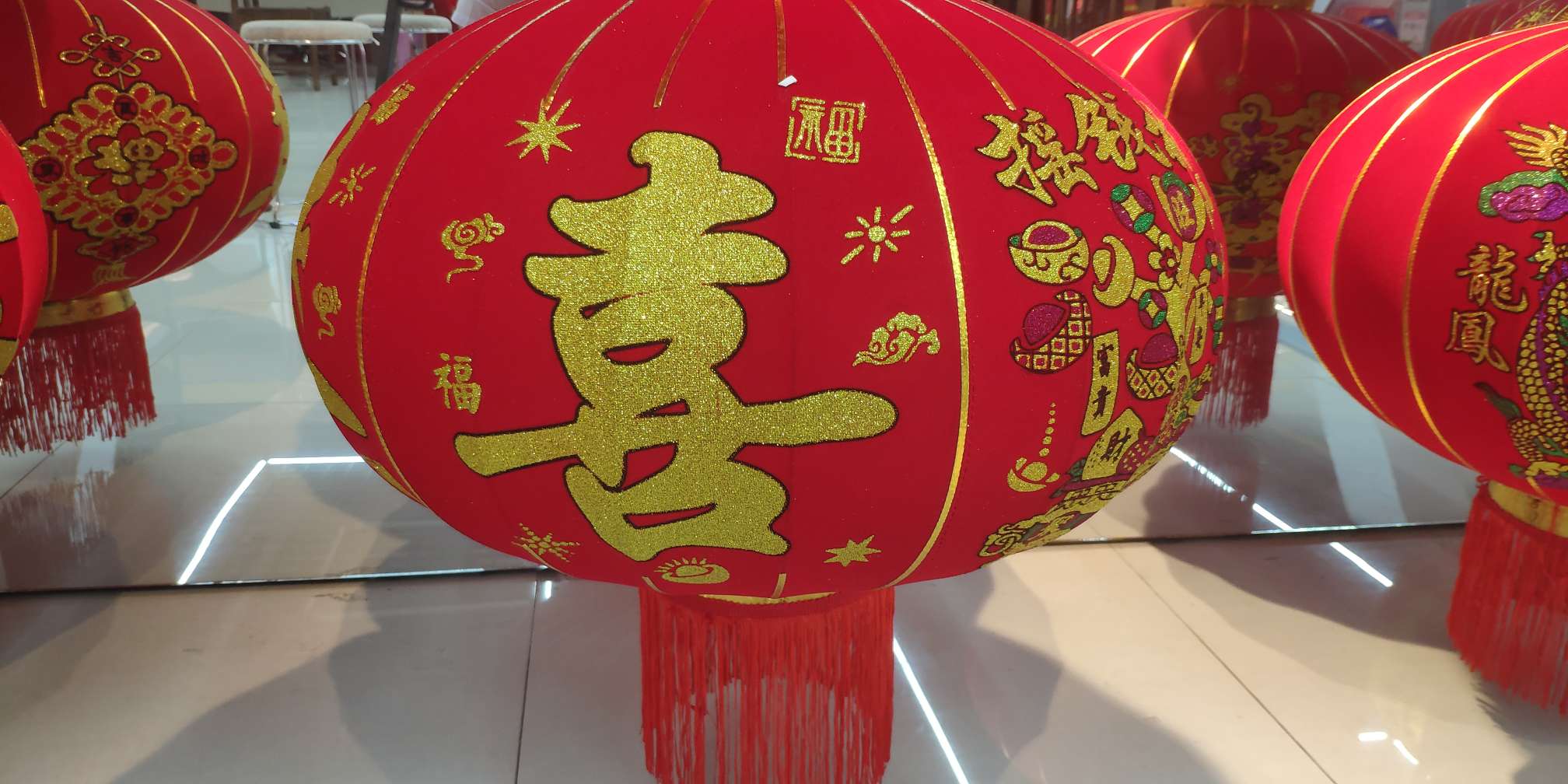 恭喜发财摇钱树红灯笼80详情图3