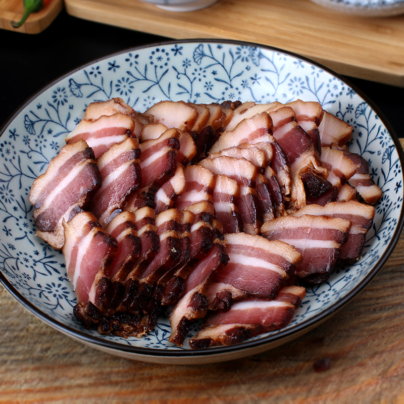 农家五花/酱油肉/遂昌特产/500g自制/手工腌肉/腊肉五花/酱腊肉/晾晒风干产品图