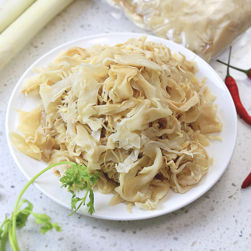 遂昌涮炒/笋片水发/笋干纸片/笋农家制/自野生新鲜/竹笋丝500g/脆笋袋装产品图