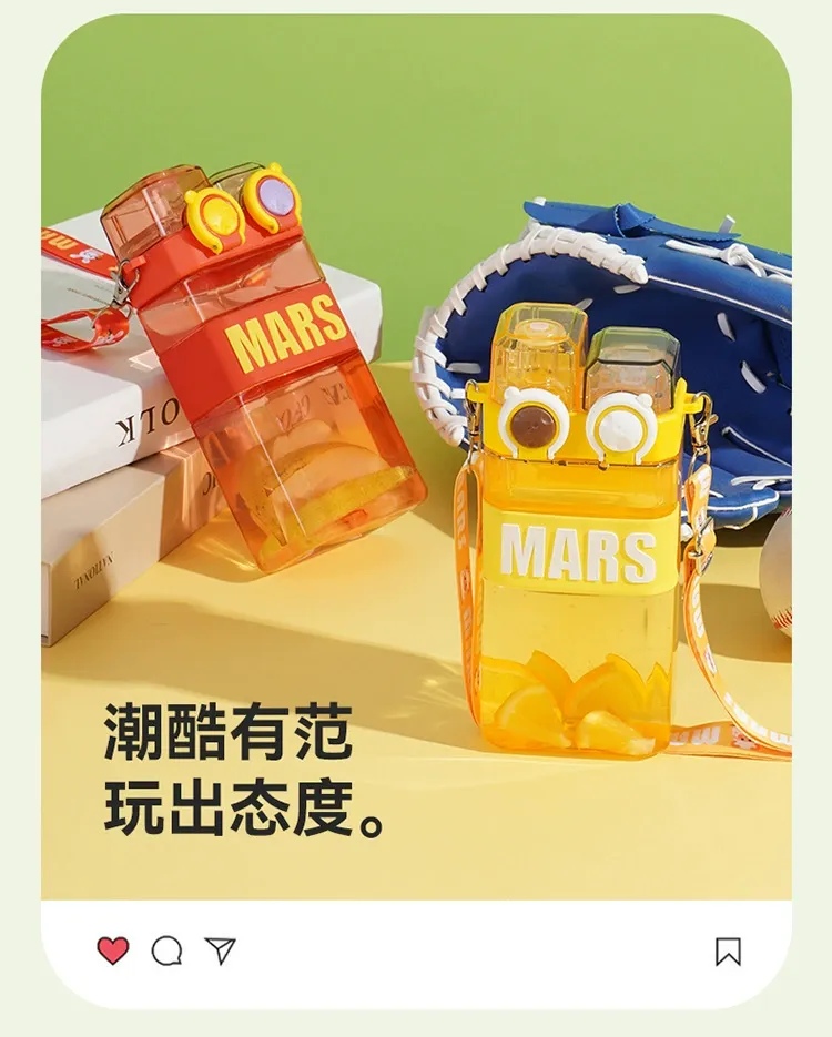 L54-5543 Double drinking Cup, Straw cup, high appearance level children's water bottle, portable anti-drop water cup detail image 15
