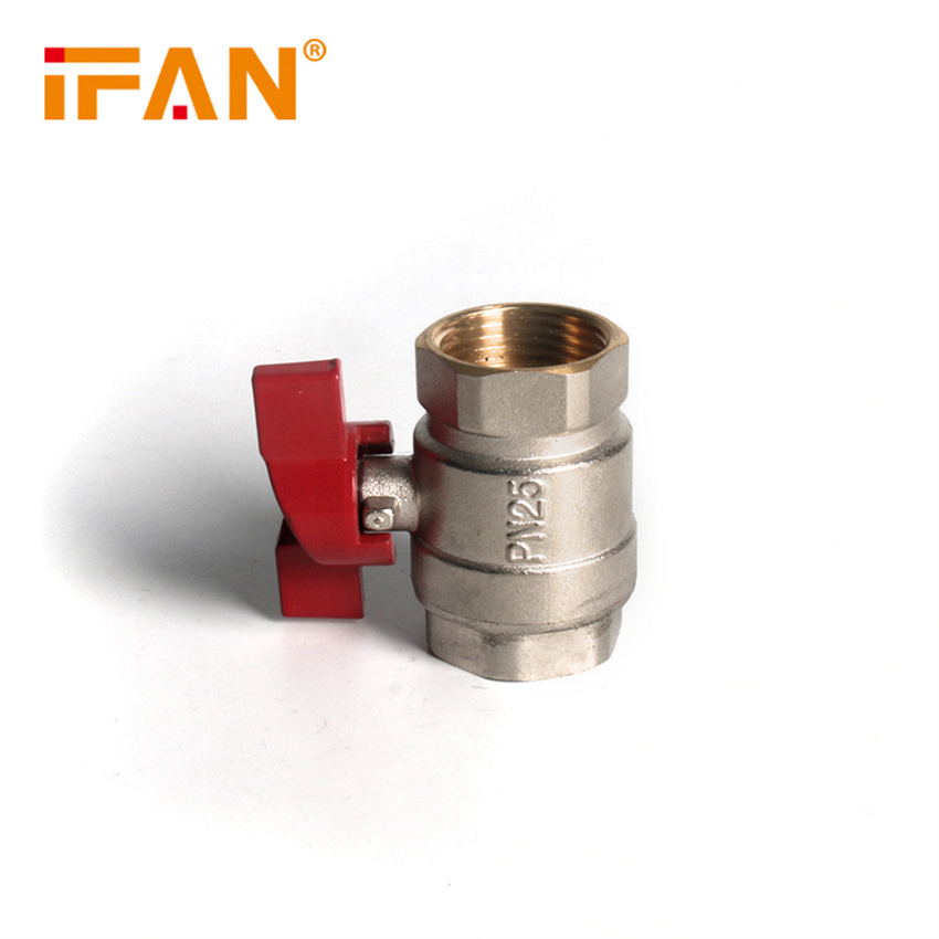 IFAN Factory direct sales 81068 internal thread ball valve, 3/4FF-B copper ball valve, butterfly handle ball valve details Picture