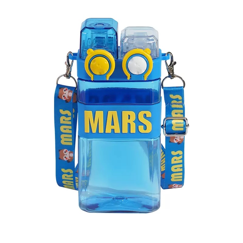 L54-5543 Double drinking Cup, Straw cup, high appearance level children's water bottle, portable anti-drop water cup Item Picture