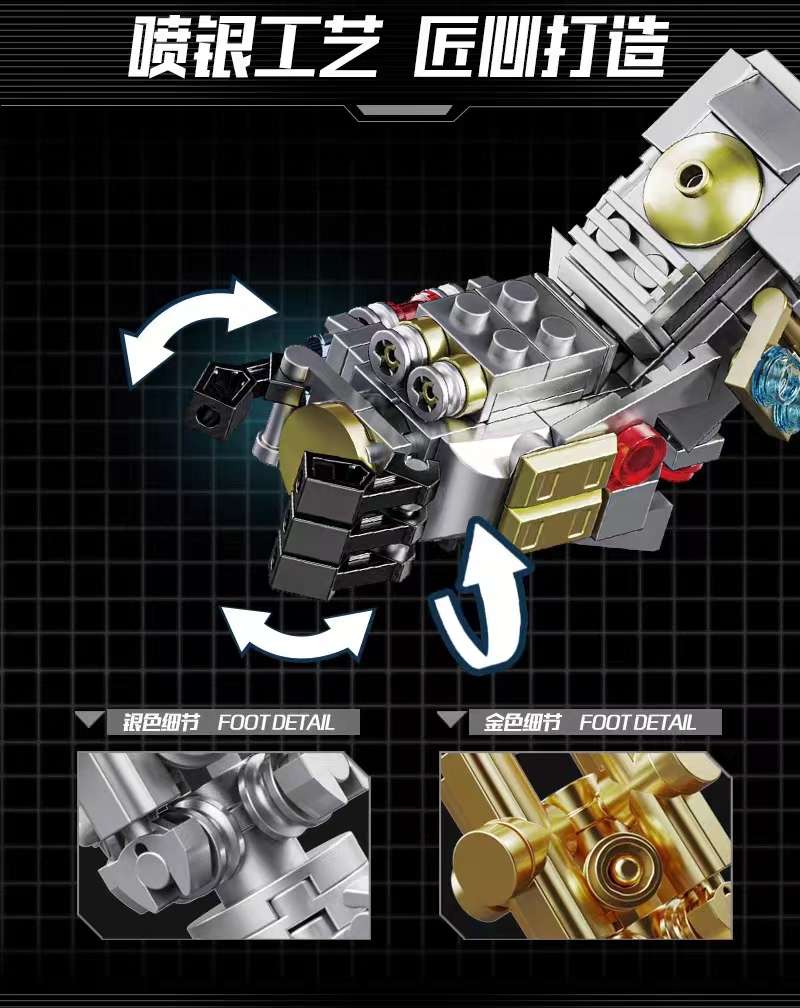 Wangao Authentic Mechanical Bear Semi-Mechanical Bumblebee Violent Bear Difficult Assembly Tide Play Decoration Chinese Building Blocks Application Scenario