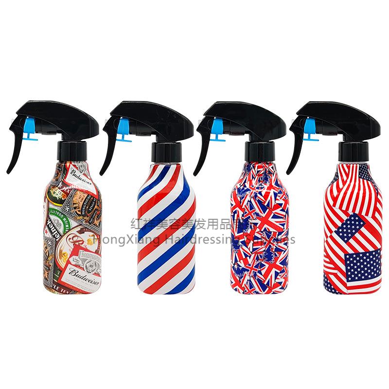 专业美发喷水壶欧美复古油头酒瓶喷壶高压细雾补水园艺浇花喷壶200ml