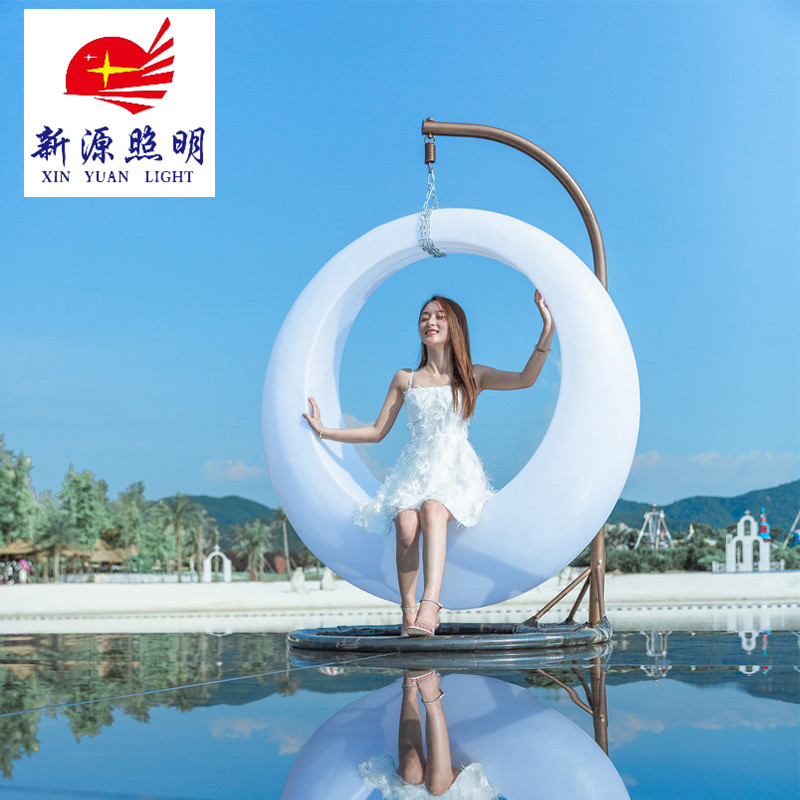 网红秋千/二合一多人发光秋千/月亮摇椅产品图