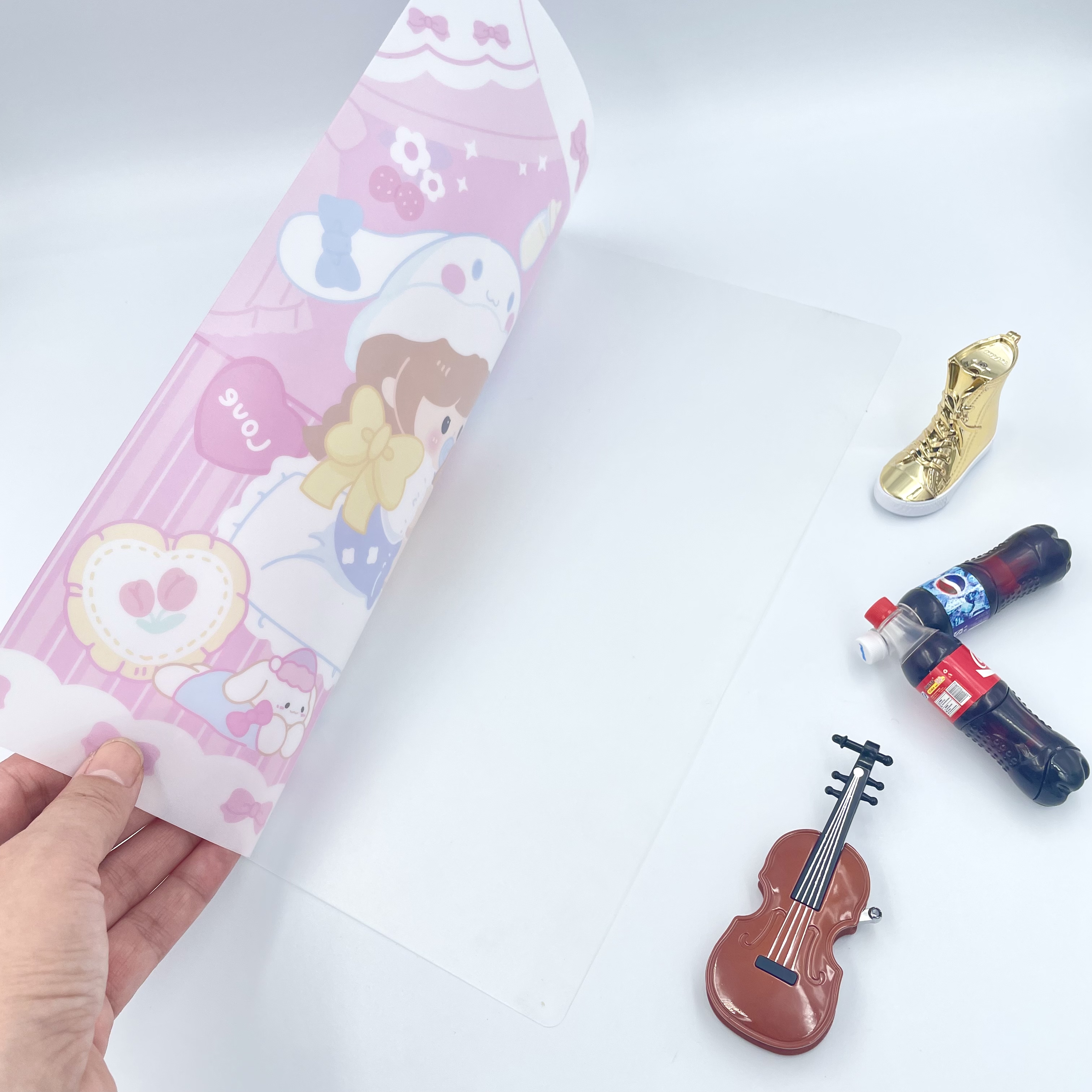 A4卡通旋转抽杆文件夹创意磨砂透明pp透明旋转夹学生用卡通试卷收纳夹板夹详情11