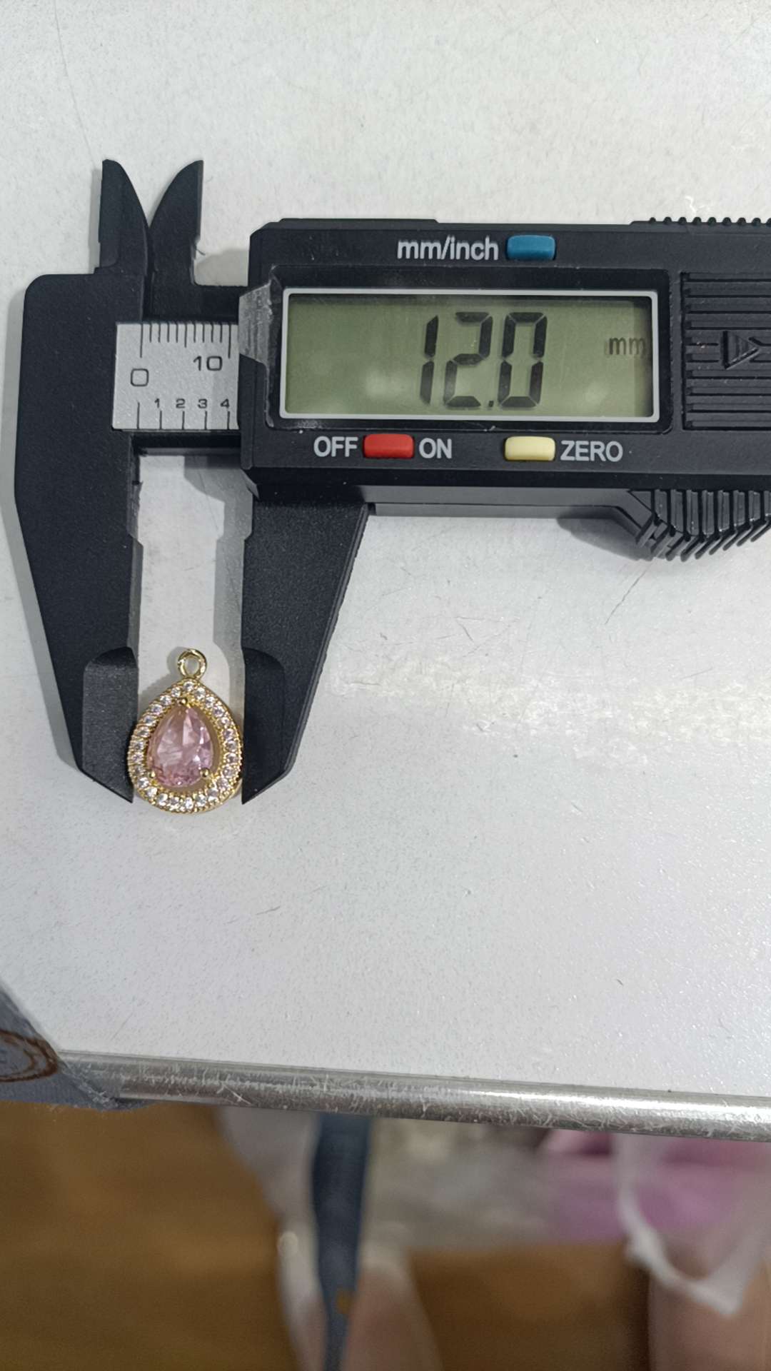 日韩风铜镀金微镶水滴锆石吊饰 diy手工项链手链发簪饰品配件详情图2