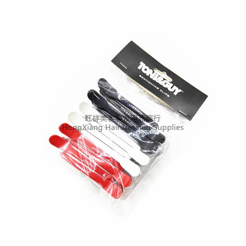 直销理发店/大刘海夹/头发号长/鸭嘴夹造型/分区夹发型/师剪发专用/发夹光面托/尼盖鸭嘴夹白底实物图