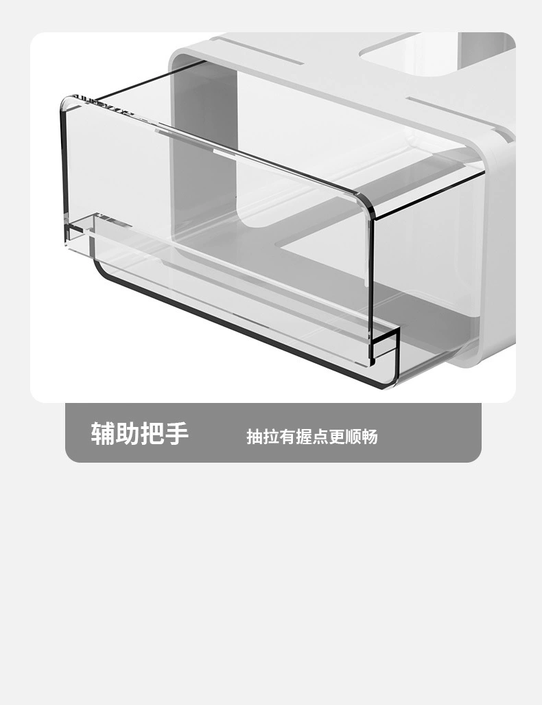 G13-2036 Desk drawer Storage box, dormitory stationery storage box, office desk storage box, cosmetics storage box, hidden dust-proof storage box under the desk, student desk stationery storage box under the desk detail image 16