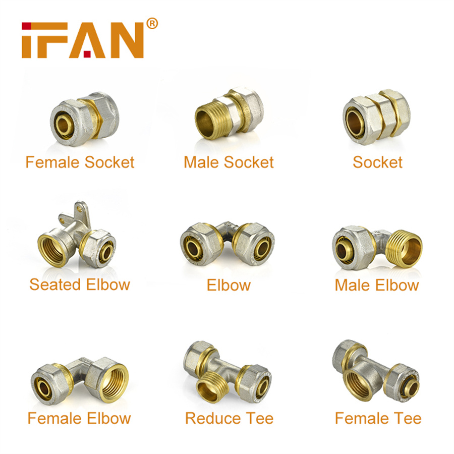 IFAN 01 diente externo directo S16×1/2"M thread tipo ferrule conector tubo de plástico de aluminio ferrule details Picture