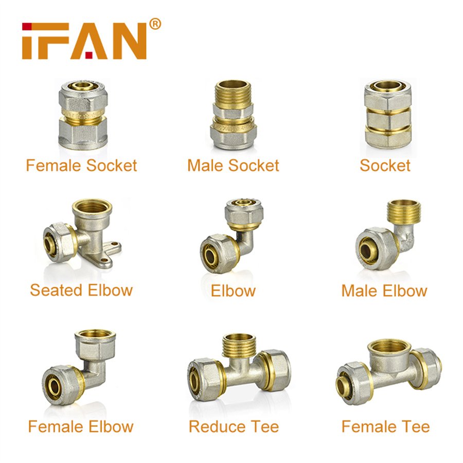 IFAN 01 diente externo directo S16×1/2"M thread tipo ferrule conector tubo de plástico de aluminio ferrule