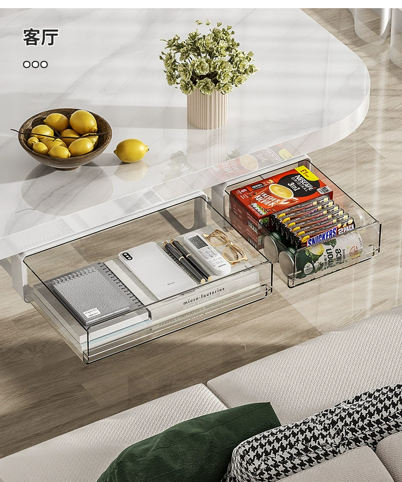 G13-2036 Desk drawer Storage box, dormitory stationery storage box, office desk storage box, cosmetics storage box, hidden dust-proof storage box under the desk, student desk stationery storage box under the desk detail image 10