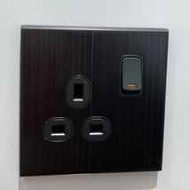 Socket color wooden black 13A 