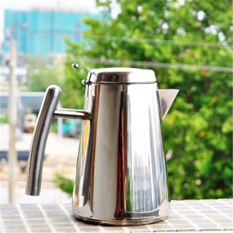 DF99187 Short Mouth kettle Stainless steel cold kettle for household large capacity ice kettle for boiling water kettle for cooling kettle for Restaurant Teapot maker DF TRADING HOUSE