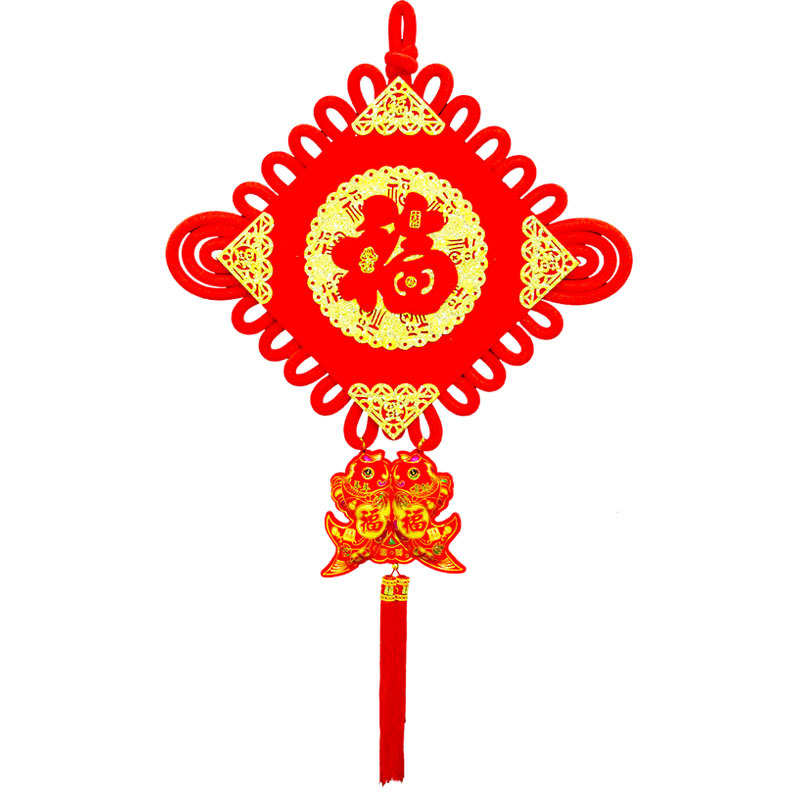 2024 China Jiefu Spring Festival New Year Dragon New Year Goods Hanging Decoration Living Room Decoration Plate Knot Wholesale Couplet Festive Supplies Item Picture
