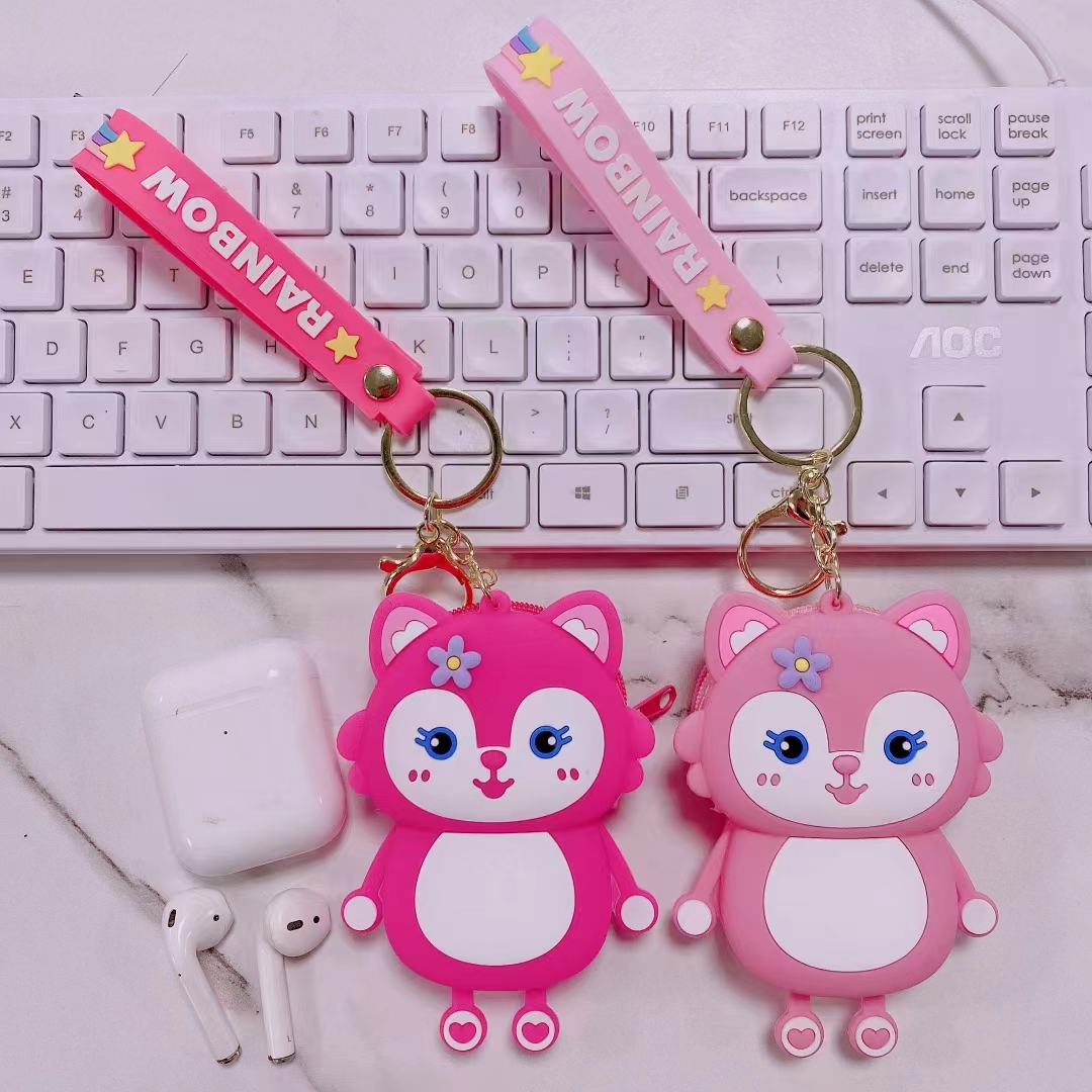 硅胶卡通零钱包 卡通挂绳零钱包详情5