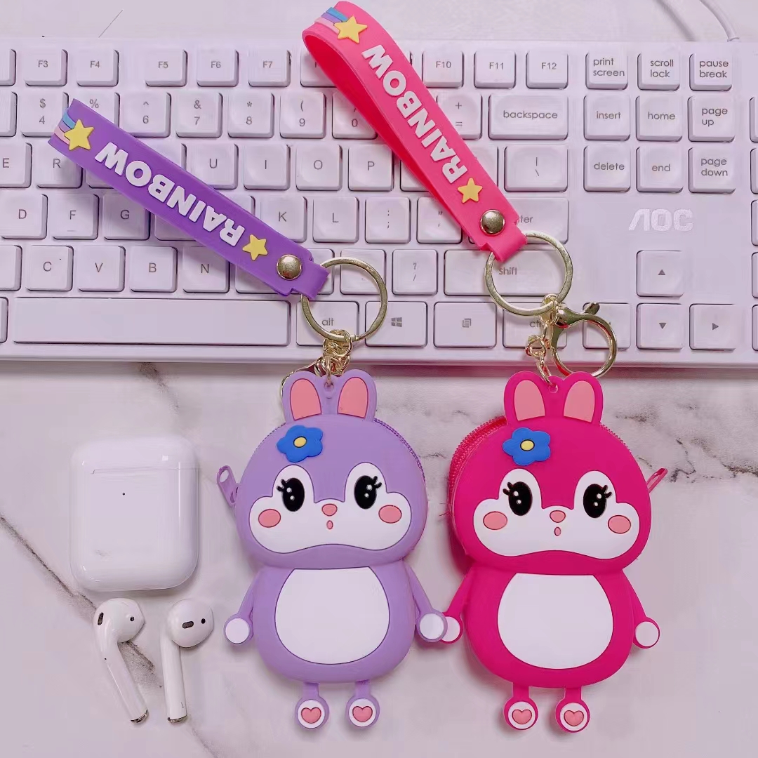 硅胶卡通零钱包 卡通挂绳零钱包详情6