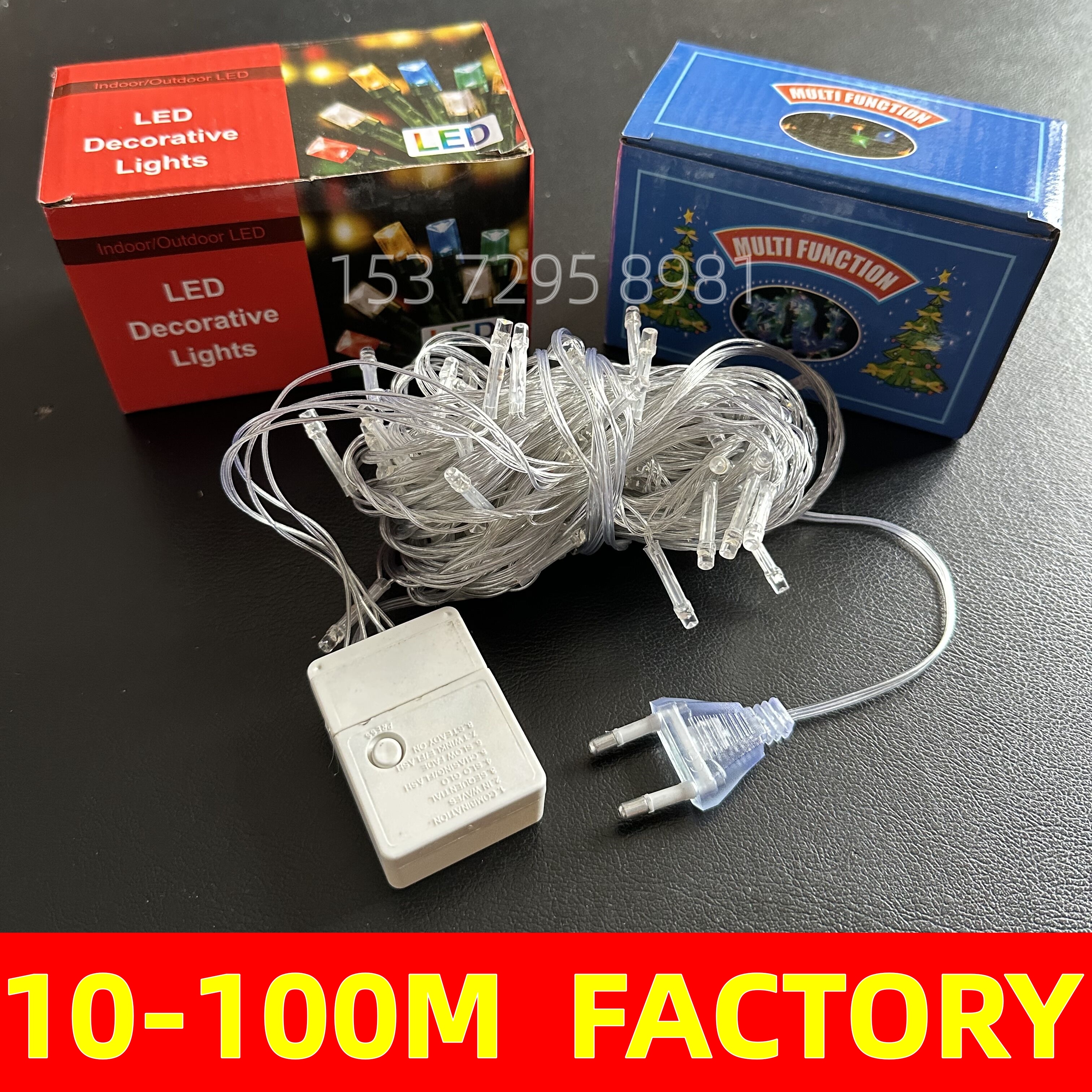 10-Meter Led Light String Color Box In Stock Market Supply. Color Lights, Flashing Lights, String Lights, Christmas Lights, Decorative Lights, Flashing Lights, String Lights, Background Wall Decoration, Birthday Atmosphere Arrangement Lights details Picture