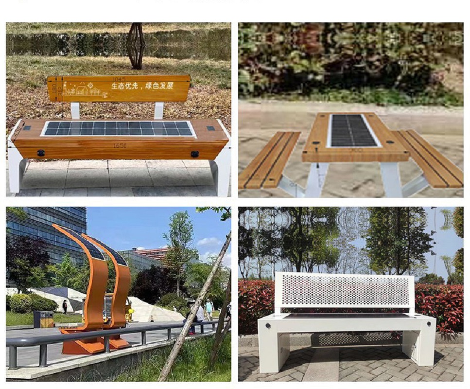 太阳能凳子/太阳能座椅白底实物图