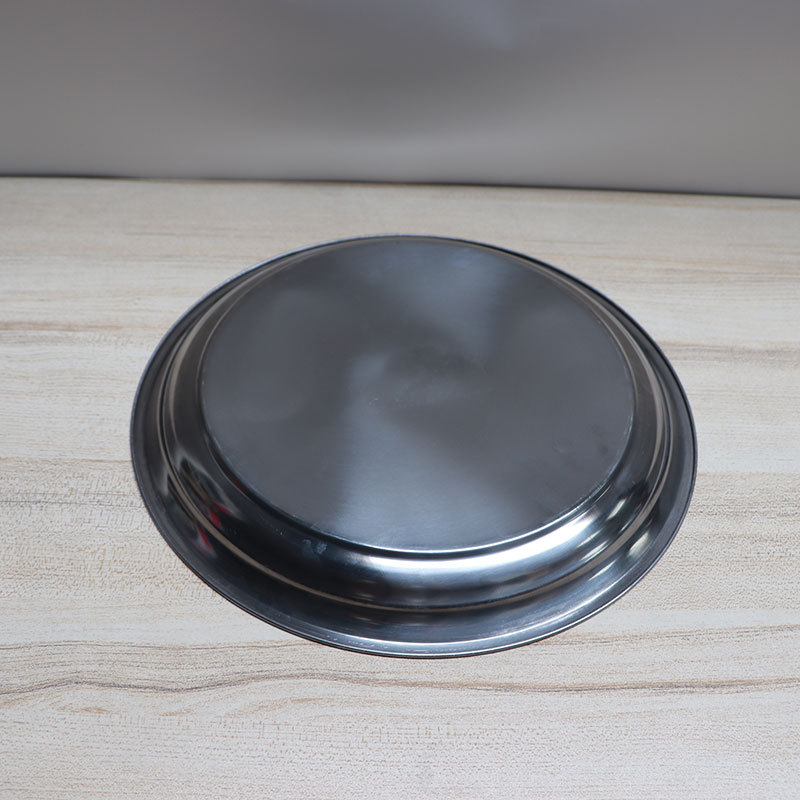 不锈钢圆盘/大号不锈钢圆盘/蒸盘特大圆托盘/浅盘平底圆盘/烧烤盘菜盘烤/DF TRADING/HOUSE细节图