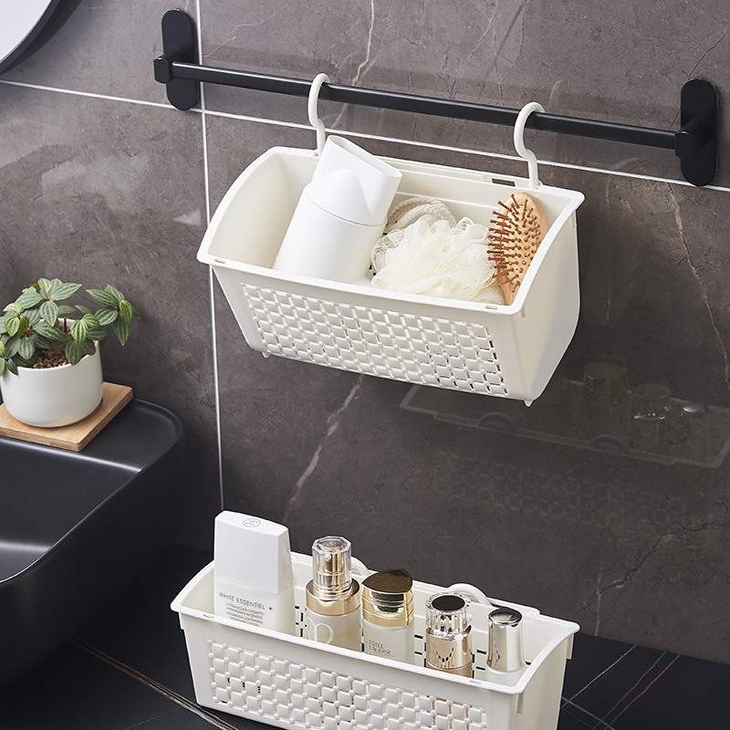 L54-3674 Wall-mounted dual-purpose storage basket, large-capacity wardrobe, bathroom wall-mounted dual-purpose basket Item Picture