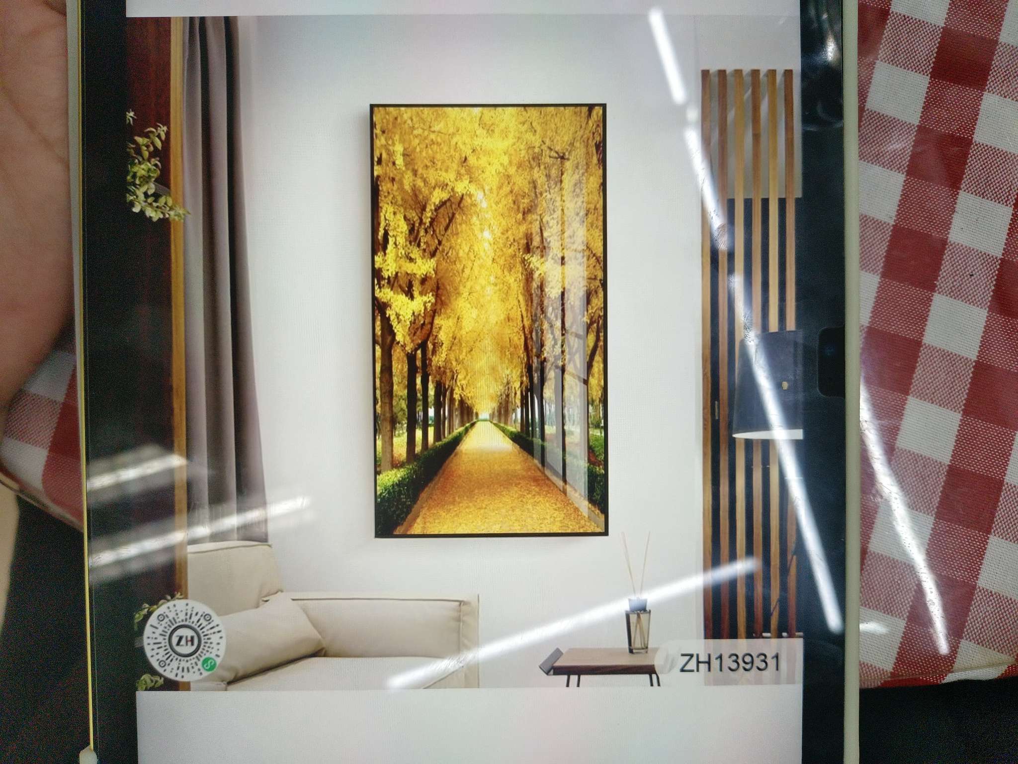 铝合金金晶瓷立体玄关画 详情图7