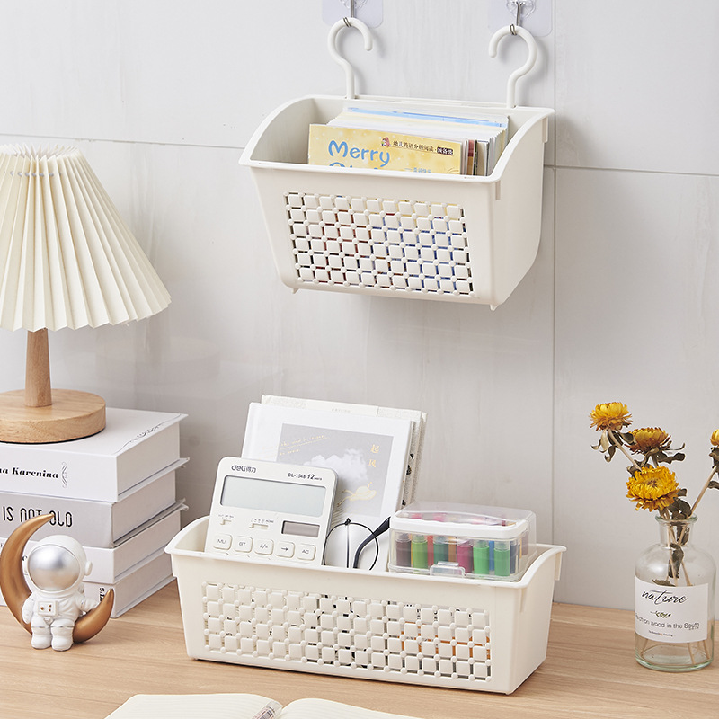 L54-3674 Wall-mounted dual-purpose storage basket, large-capacity wardrobe, bathroom wall-mounted dual-purpose basket Application Scenario