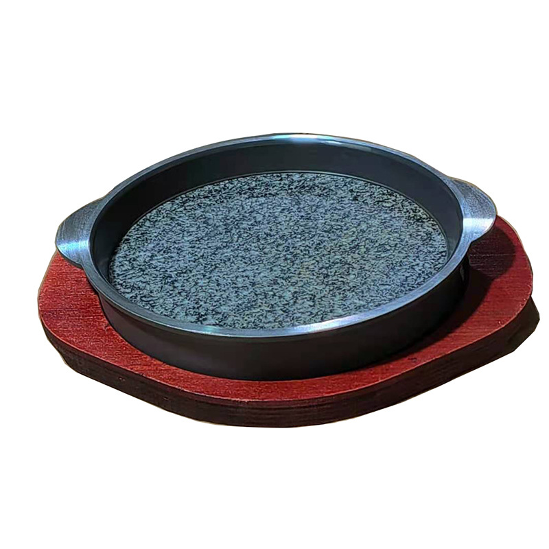 DF68075 Shunshui Stone Dish Hotel Supplies Fried steak pan Mini dumpling pan wrapped aluminum stone pan DF TRADING HOUSE