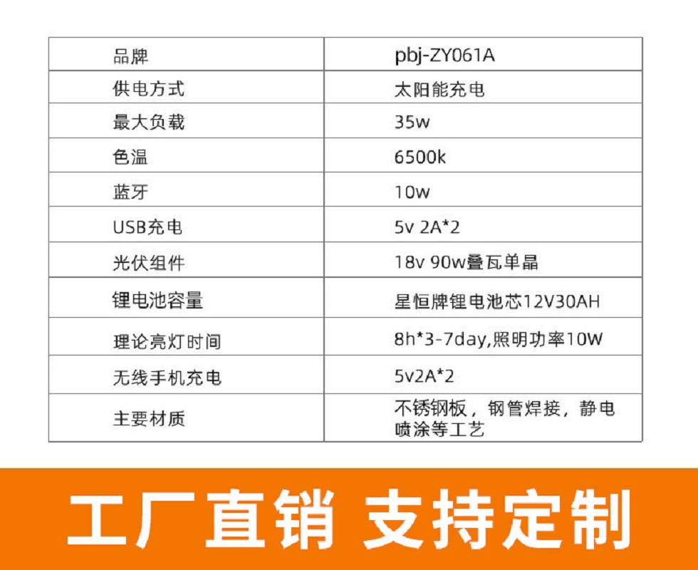 太阳能凳子/太阳能座椅细节图