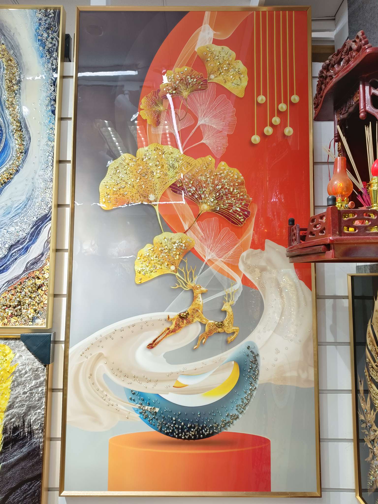 铝合金金晶瓷立体玄关画 详情图8