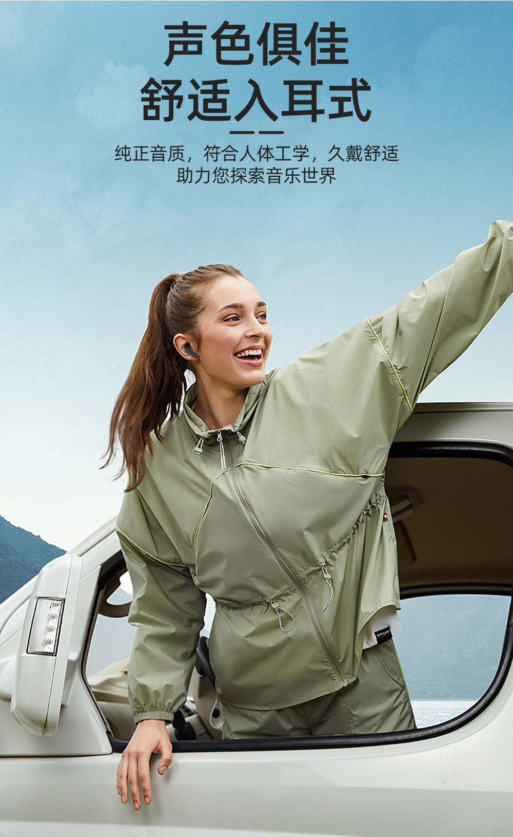 Compact and lightweight, instant connection upon startup, transparent version of true wireless Bluetooth headphones with fast charging interface pic 9