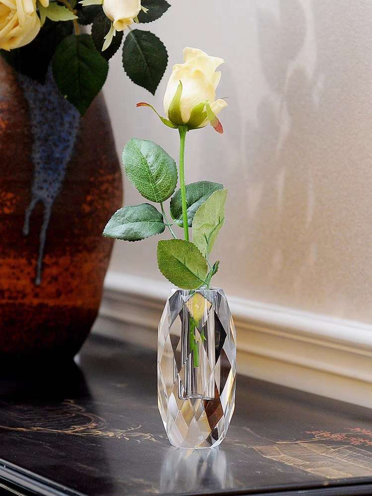欧式水晶玻璃小花瓶 插花小花瓶 办公桌餐桌装饰小清新花瓶摆件详情图3