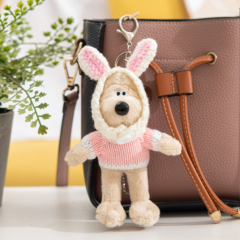 Animal pendants, cute keychains, plush toys, school bags, children's plush toys, travel backpack pendants details Picture