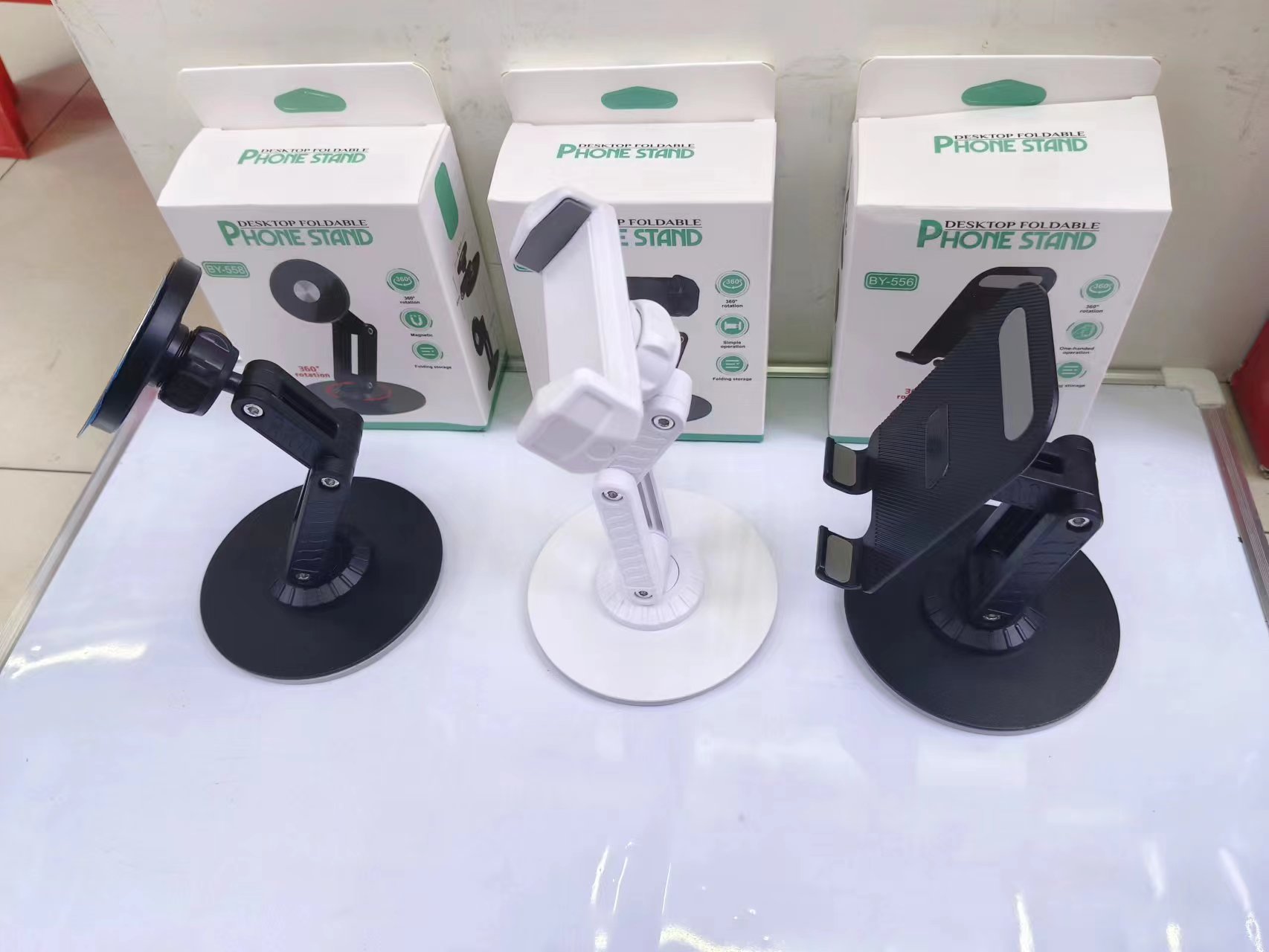 Foldable desktop swivel phone stand details Picture