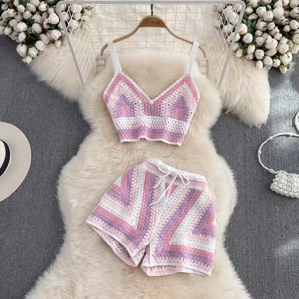 Factory Direct European And American Fashion Hollow Cute Sweet Knitted Sexy Bikini Item Picture
