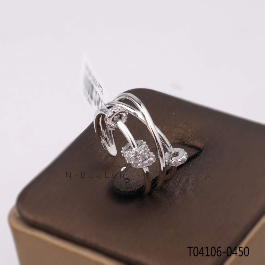 Fashion Korean version of the trend with diamond cross-finger ring (price negotiable) thumbnail