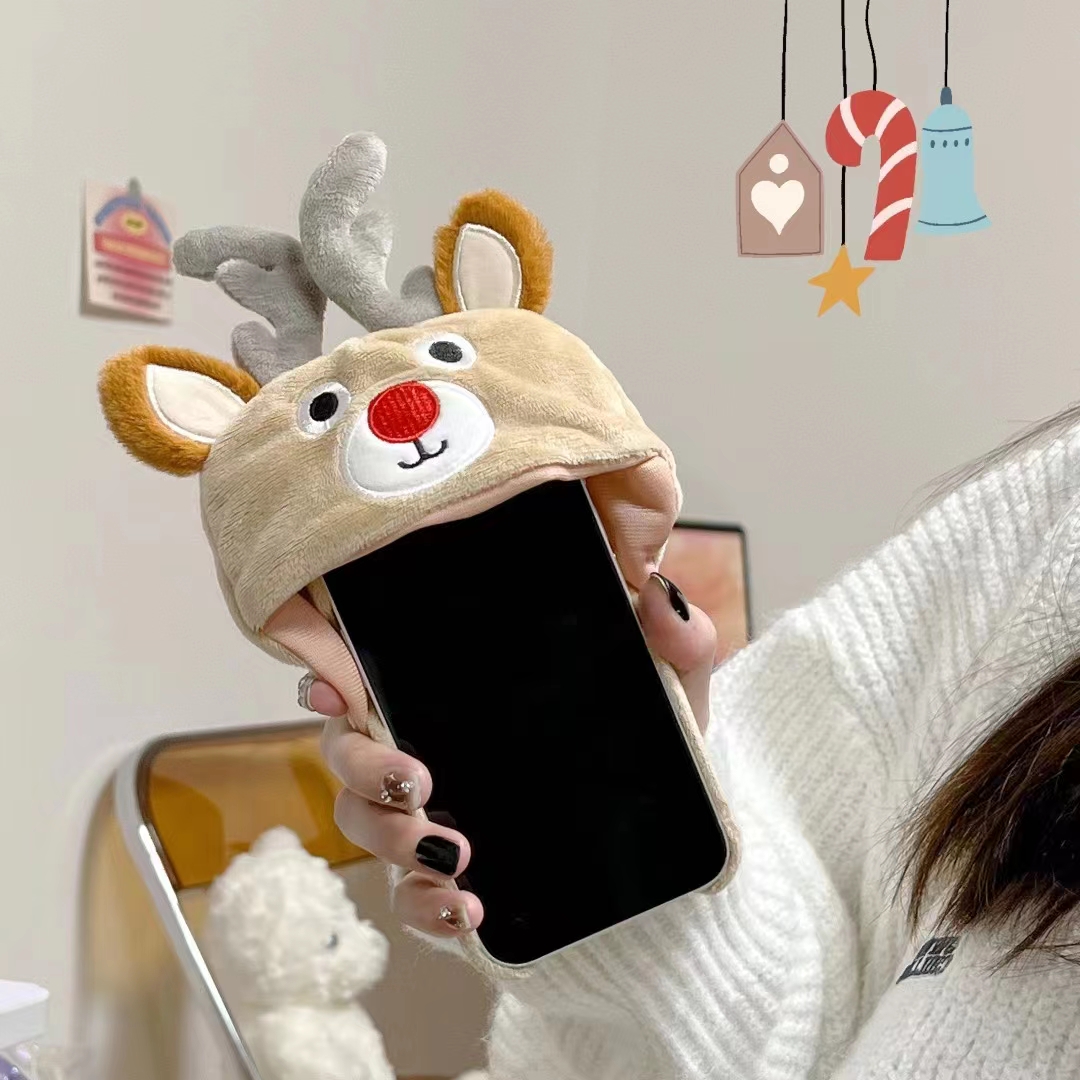 Cartoon hooded phone case