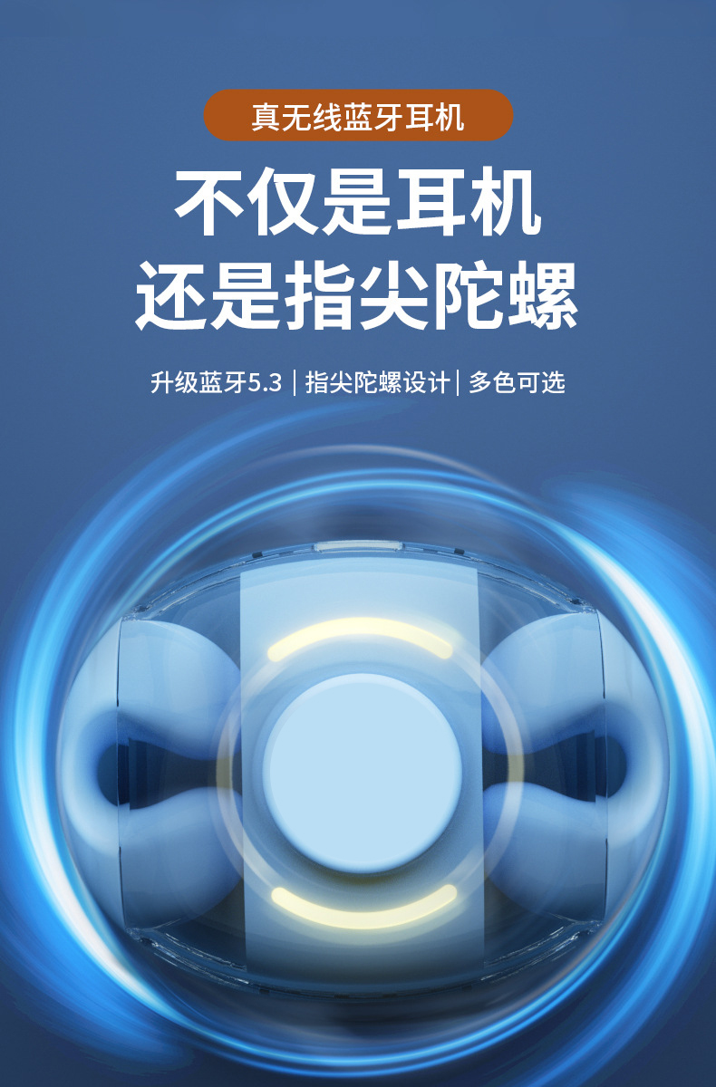 Wireless Bluetooth headphones in ear-clip, semi-in-ear and fidget gyro styles pic 13